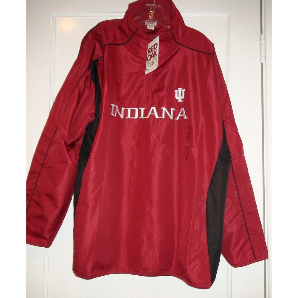 Red Oak Indiana University IU Hoosiers Red Football Sideline Windshirt Jacket